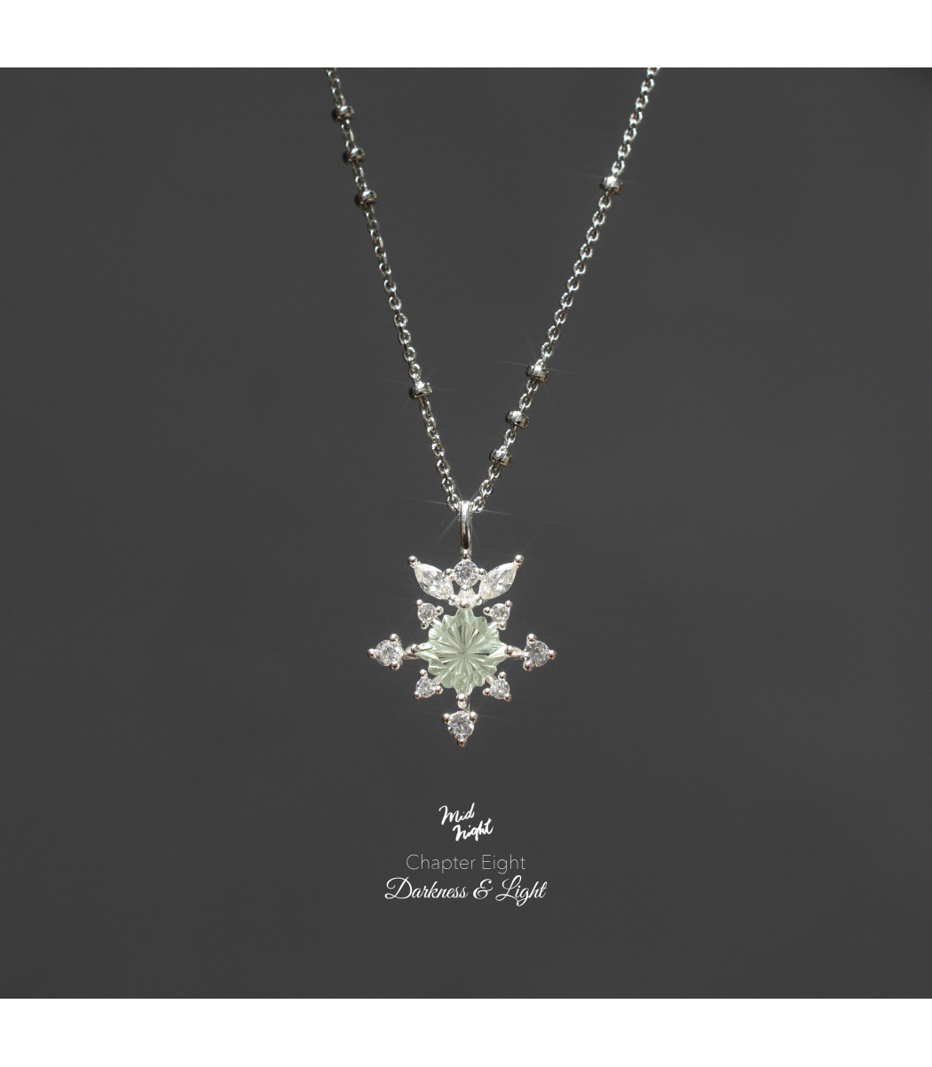 Chapter Three-Green Amethyst Stamp of Light Necklace